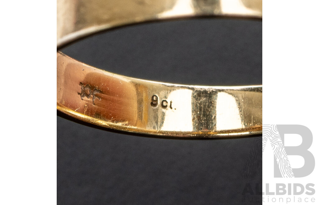 9ct Vintage Ruby & Diamond Flower Ring, TDW 0.03ct, Size N1/2, 2.99 Grams