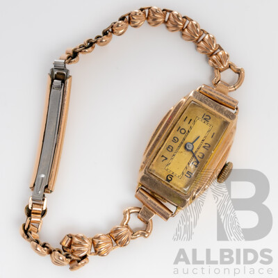 9ct Vintage Swiss Made 15 Jewels Ladies Watch, Handley 111433, 11.55 Grams