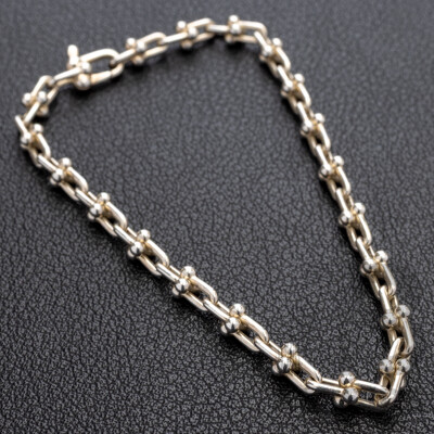 Tiffany & Co. Sterling Silver Hardwear Micro Link Bracelet, 17cm, 6.44 Grams