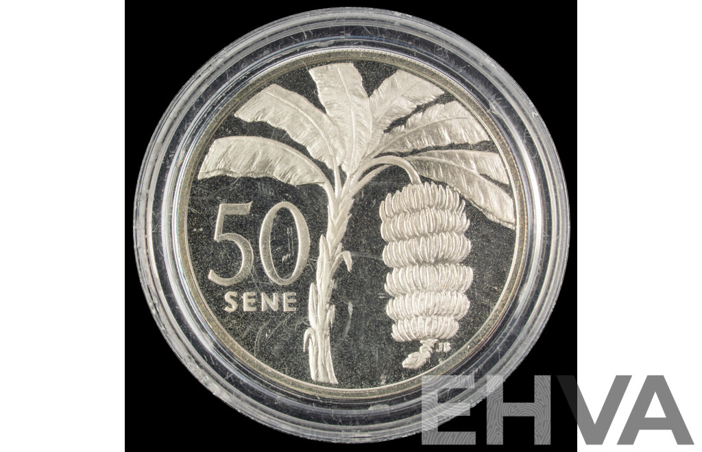 Samoa 1974 Silver Proof Fifty Sene Coin .925
