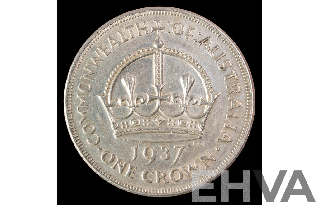 Australian 1937 KGVI Silver Crown .925
