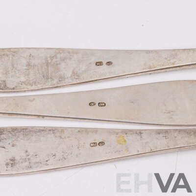 Set 12 Vintage French .750 Solid Silver Table Forks