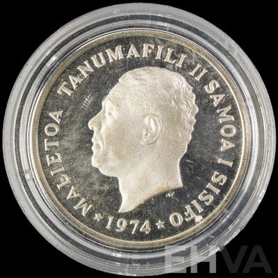 Samoa 1974 Silver Proof Fifty Sene Coin .925