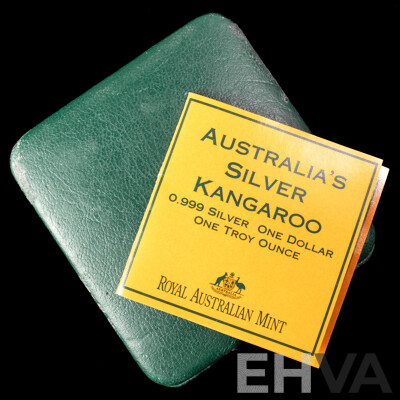 Australian RAM 1996 Silver One Dollar Coin, Australia's Silver Kangaroo, 'C' Mint Mark .999