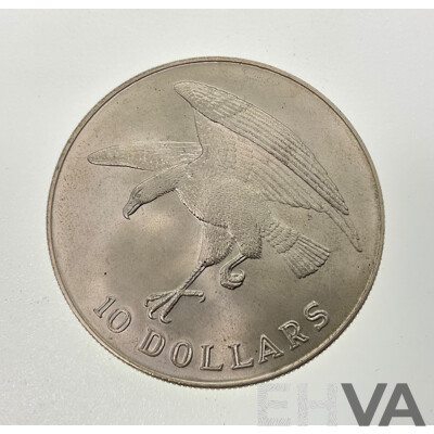 Singapore 1974  Silver Ten Dollar Coin, Set Issue .500