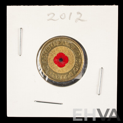 Australian 2012 Two Dollar Coin, Remembrance 'Red Poppy'