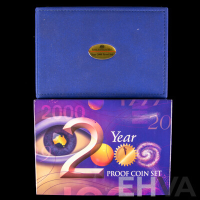 Australian RAM 2000 Six Proof Coin Set with Coloured Fifty Cent Millennium Year