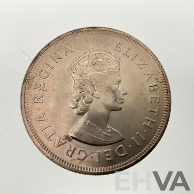Bermuda 1959 Silver One Crown, 350th Anniversary Colony Founding .500