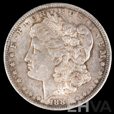 USA 1884 Silver Morgan Dollar, New Orleans Mint .900