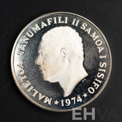 Samoa 1974 Silver Proof One Dollar Coin .925