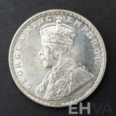 India 1920 KGV Silver One Rupee Coin .917