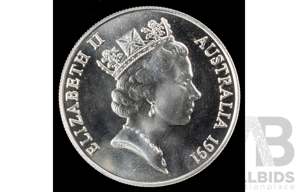 Australian 1991 Silver Proof Ten Dollar Coin, State Series Tasmania .925