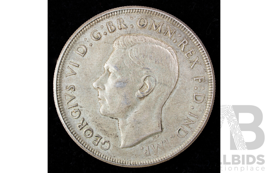 Australian 1937 KGV Silver Crown .925