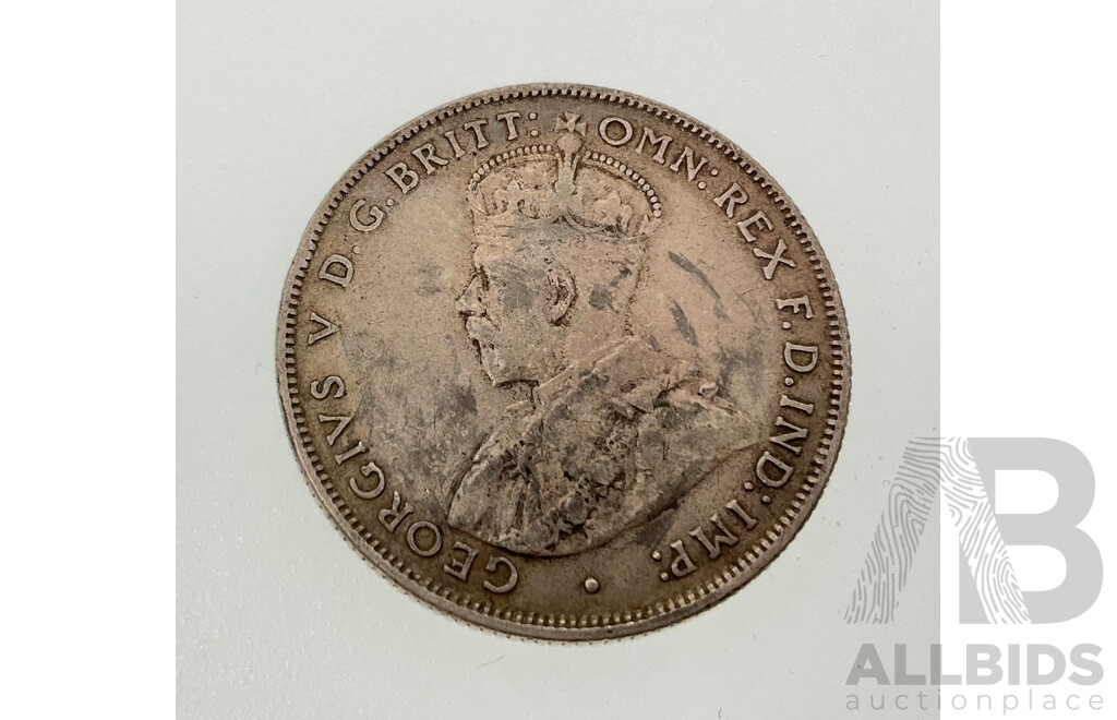 Australian 1932 Silver KGV Florin .925