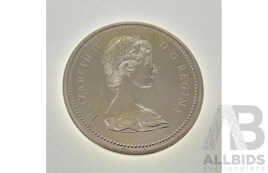 Canada 1976 Silver Dollar, 100th Anniversary of the Ottawa Parliamentary Library .500