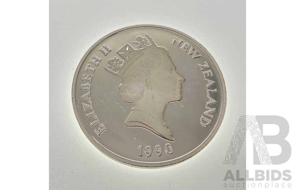 New Zealand RAM 1990 Silver Dollar, 150th Anniversary Treaty of Waitangi .925