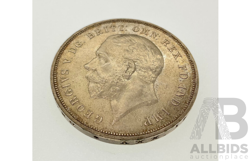 United Kingdom 1935 KGV Silver Crown, 25th Anniversary of Accession of KGV .500