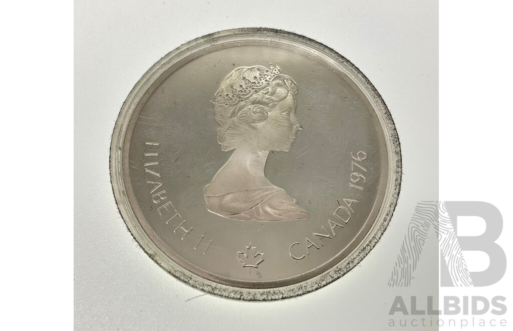 Canada 1976 Silver Proof Ten Dollar Coin, Montreal Olympics Field Hockey .925