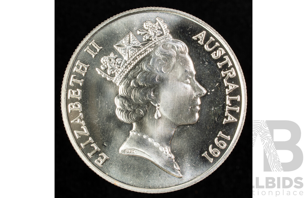 Australian 1991 Silver Ten Dollar Coin, State Series Tasmania .925