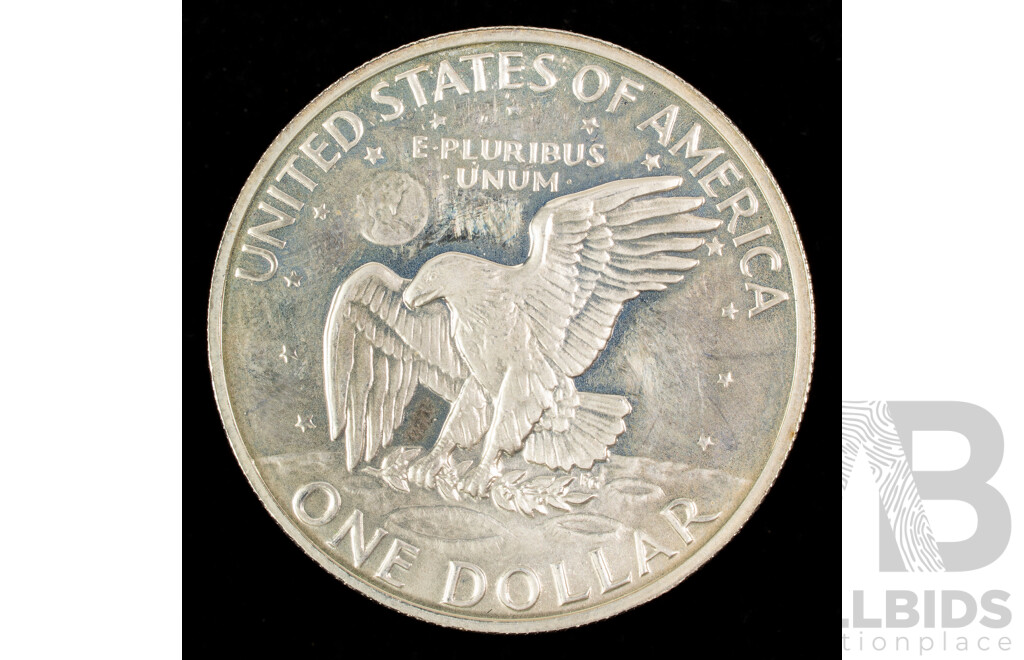 USA 1971 Eisenhower Silver Dollar, San Fransisco Mint .400