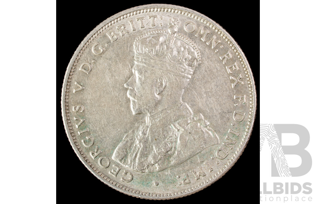 Australian 1935 KGV Silver Florin .925