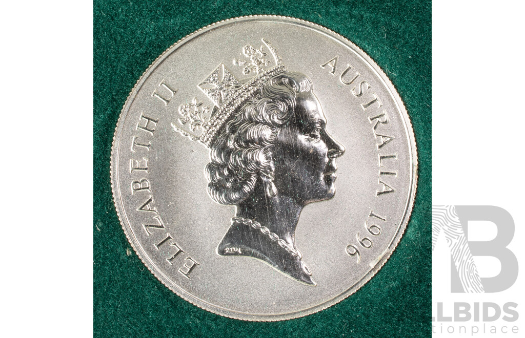 Australian RAM 1996 Silver One Dollar Coin, Australia's Silver Kangaroo, 'C' Mint Mark .999