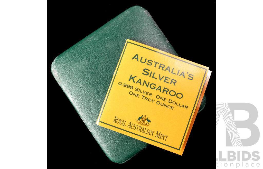 Australian RAM 1996 Silver One Dollar Coin, Australia's Silver Kangaroo, 'C' Mint Mark .999