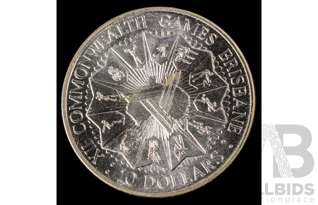 Australian 1982 Silver Ten Dollar Coin, Commonwealth Games .925