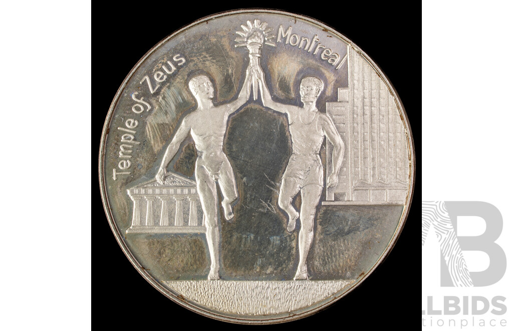 Australian 1976 Commercial Bank of Australia Silver Medal Commemorating Australia's Participation in the XXI Montreal Olympics.925
