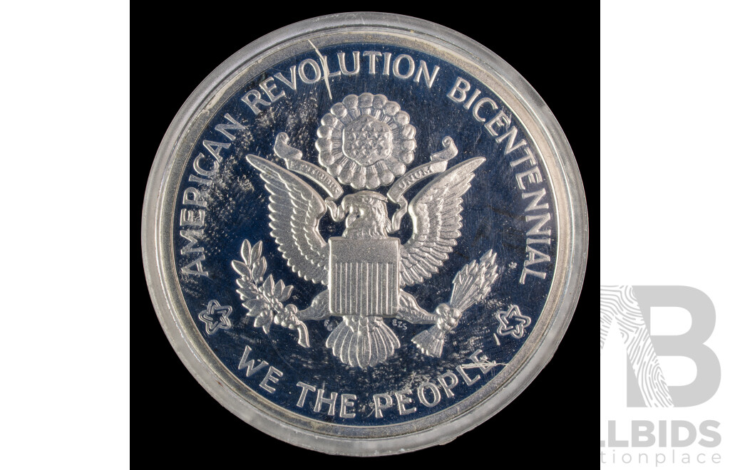 USA 1976 American Revolution Bicentenary Silver Medallion .925