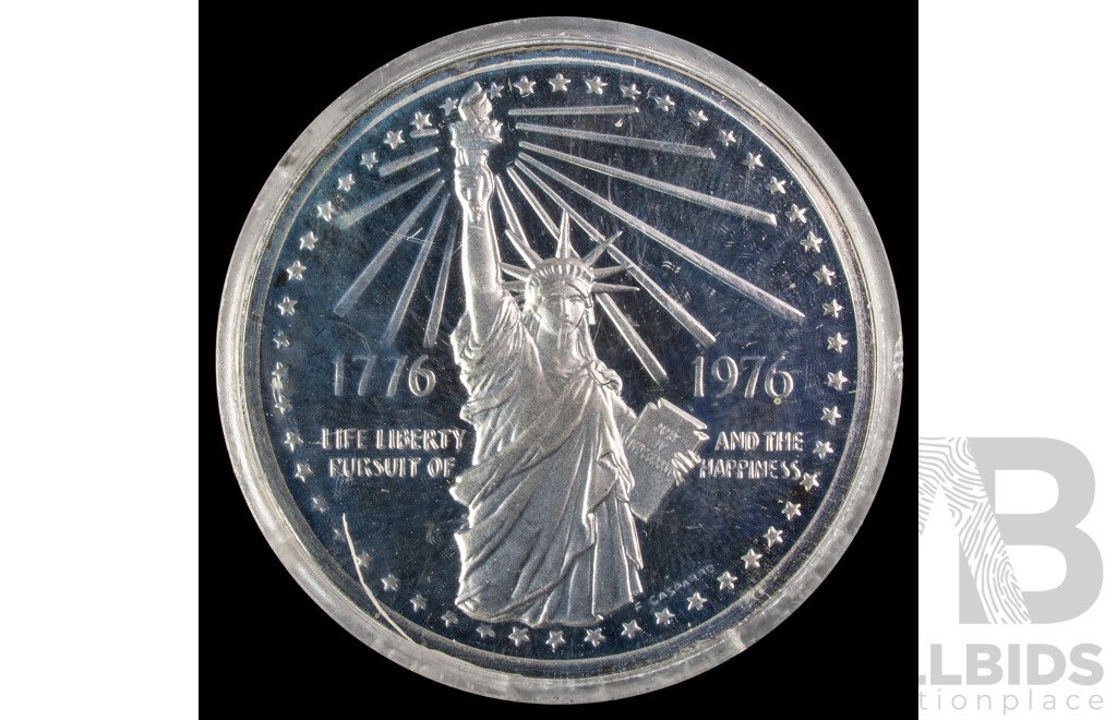 USA 1976 American Revolution Bicentenary Silver Medallion .925