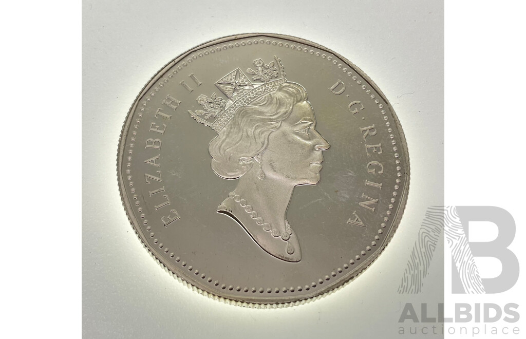 Canadian 1997 Silver One Dollar Coin, 10th Anniversary of the Loonie .925