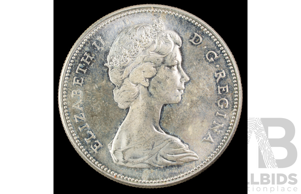 Canada 1967 Silver Dollar, 100th Anniversary of Canada .800