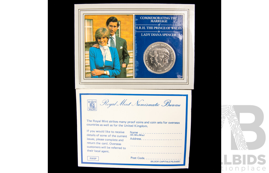 Collection of Commonwealth Commemorative Coins Including UK Crowns, 1977 Jubilee, Two 1981 Charles and Diana, Samoa 1983 and 1978 One Dollars