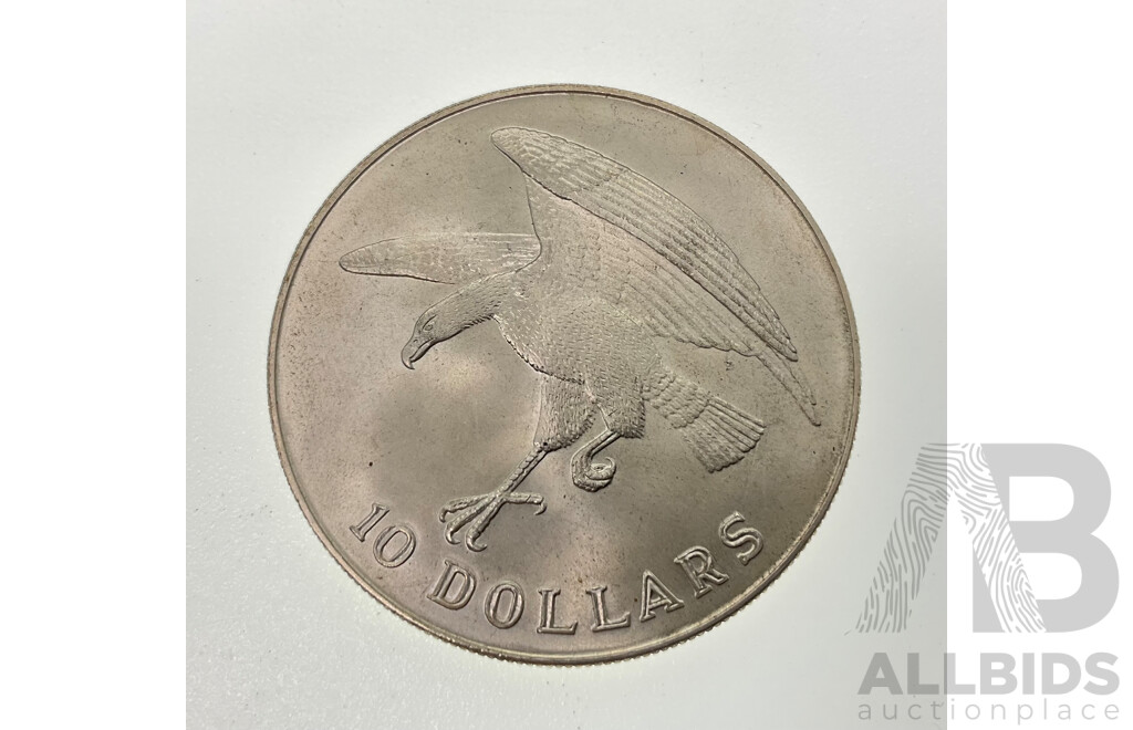 Singapore 1974  Silver Ten Dollar Coin, Set Issue .500