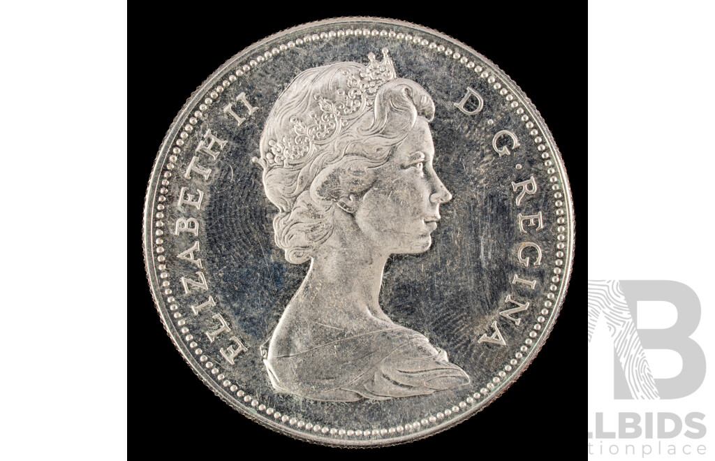 Canada 1967 Silver Dollar, 100th Anniversary of Canada .800