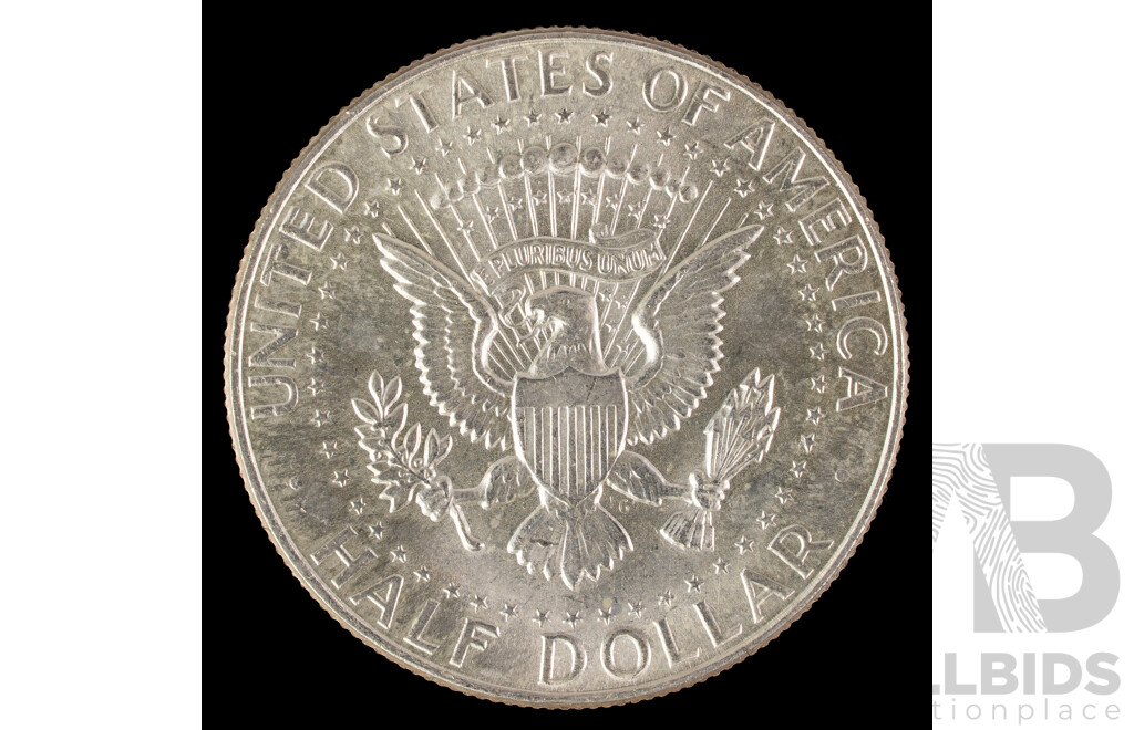 USA 1964 Silver Kennedy Half Dollar, Philadelphia Mint .900