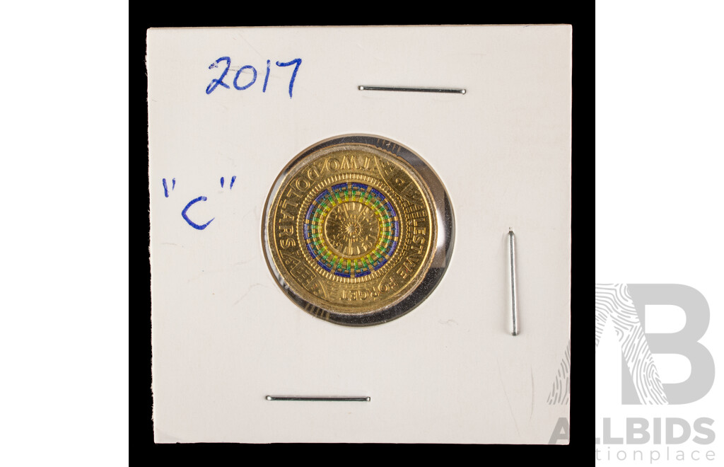 Australian 2017 Two Dollar Coin, Remembrance, C Mint Mark