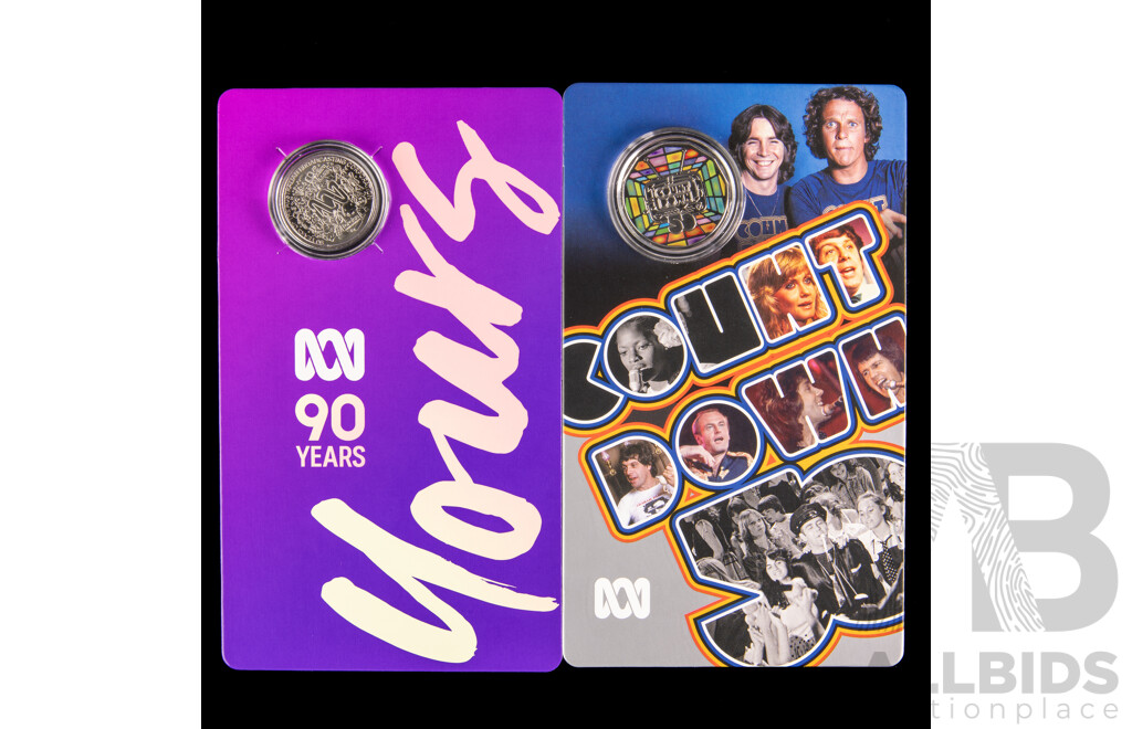 Australian RAM Commemorative Coins Including 2024 Fifty Cent Count Down and 2022 Twenty Cent ABC Ninety Years