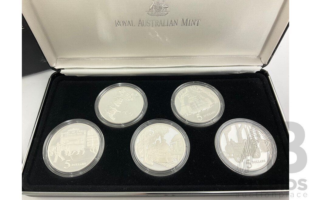 Australian RAM 1997 Masterpieces in Silver Four Five Dollar Coin Set .925