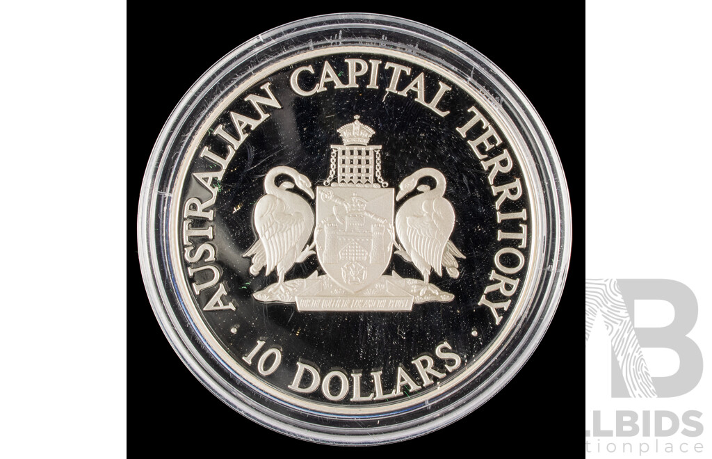 Australian RAM 1993 Silver Proof Ten Dollar Coin, State Series, Australian Capital Territory .925