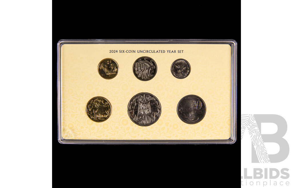 Australian RAM 2024 Six UNC Coin Set, Change of Monarch