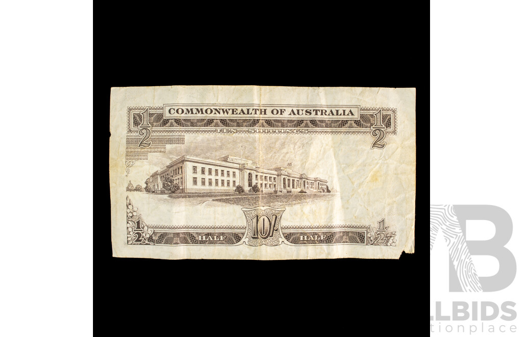 Australian 1961 Ten Shillings Note, Coombs/Wilson R17, AH29 395286