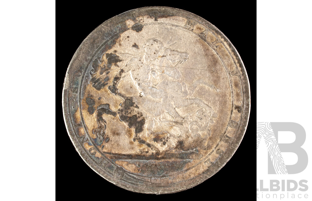 Great Britain 1818-1820 KGIII Silver Crown .925