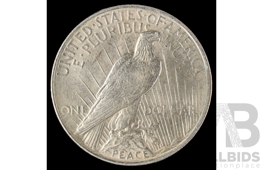 USA 1922 Silver Peace Dollar, Philadelphia Mint .900