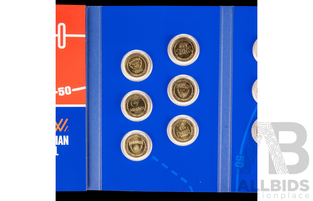 Australian 2023 AFL Twenty One Dollar Coin Collection and Folder