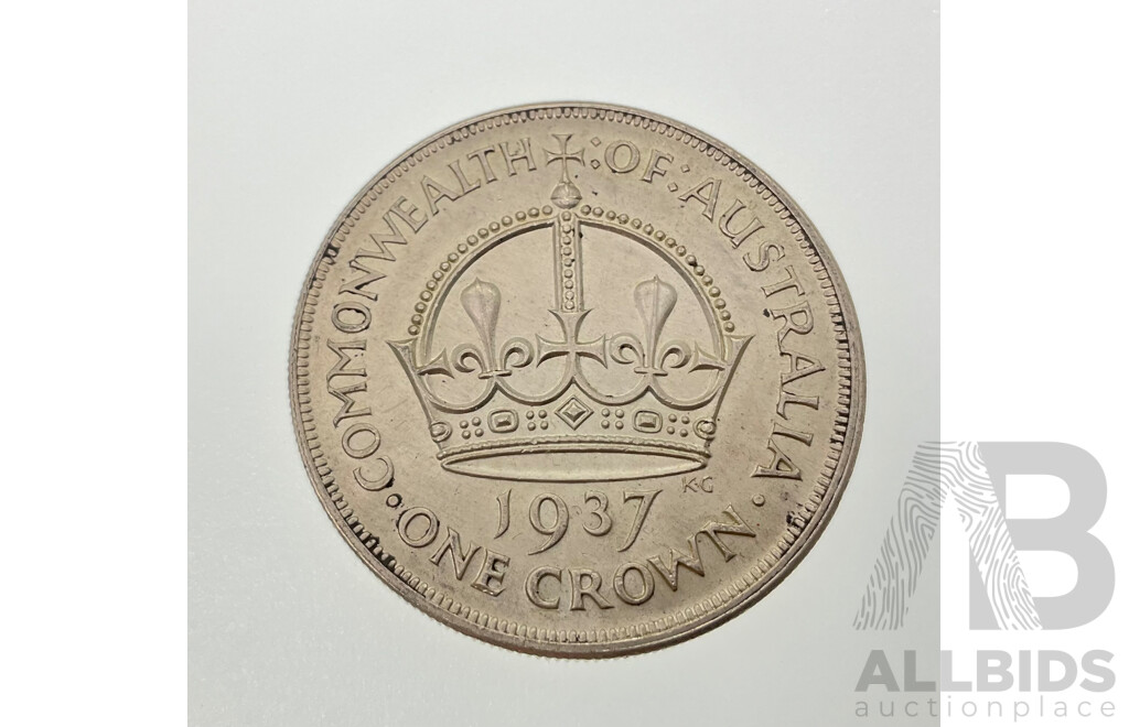 Australian 1937 Silver Crown .925