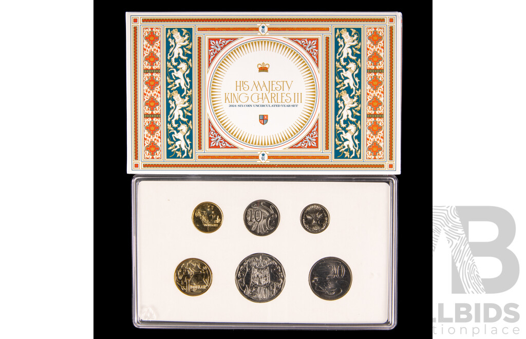 Australian RAM 2024 Six UNC Coin Set, King Charles III