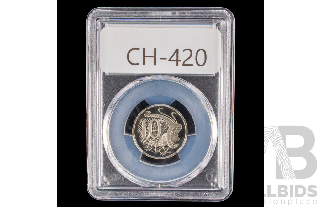 Australian 1995 Proof Ten Cent Coin, PCGS PR69 DCAM