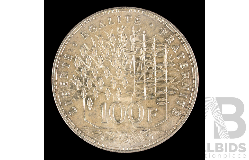 France 1982 Silver One Hundred Francs Coin .900